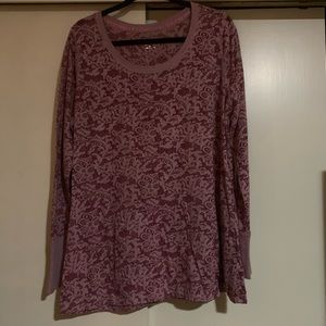 Beautiful Mauve Lace Long Sleeve Top